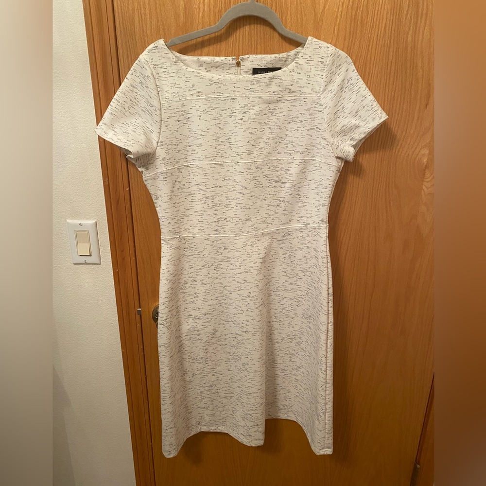 Ivanka trump size 14 white with black accents dress